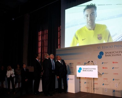 Xavi Hernández i Ángel Corella reben els premis Sport Cultura
